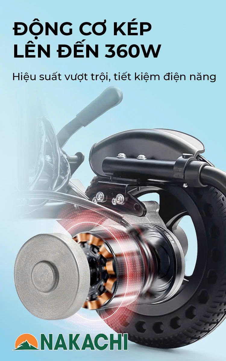 Xe Lăn Điện Gấp Gọn Nakachi NC-012 2
